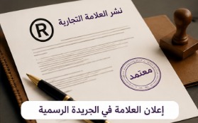 نشر علامة تجارية بعد قبول الطلب