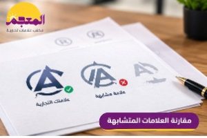 مقارنة العلامات المتشابهة قبل تسجيل العلامة التجارية