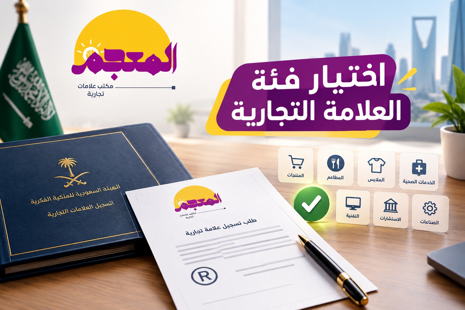 اختيار فئة العلامة التجارية المناسبة عند التسجيل